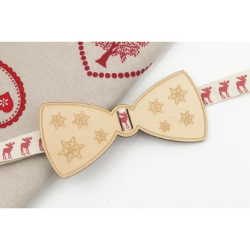 Christmas Laser Engraved Bow Tie - Stars - MDR035