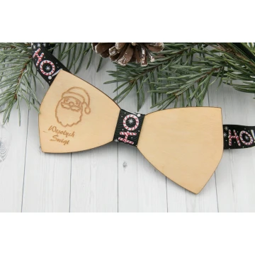 Christmas Laser Engraved Bow Tie - Santa Claus - MDR041