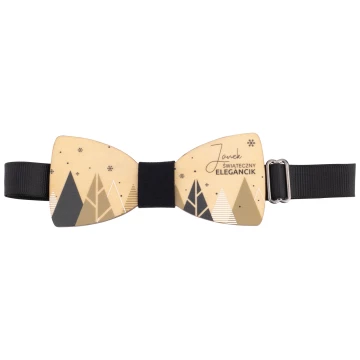 Wooden Christmas Bow Tie - Holiday Dandy - size 105x45mm - MDR064