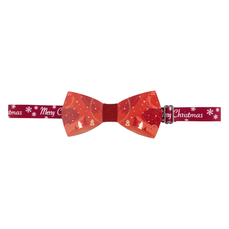 Christmas Wooden Bow Tie - size 120x55mm - MDR065