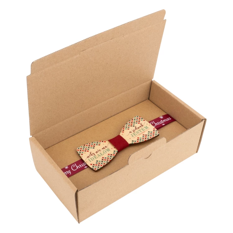 Christmas Bow Tie with UV Digital Print and Decorative Strap - You are Ideal - Size 105x45mm - MDR068
