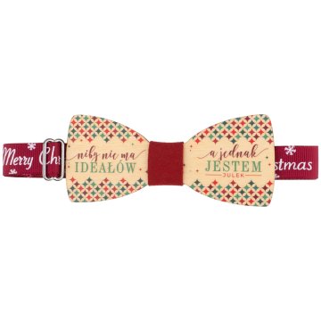 Christmas Bow Tie with UV Digital Print and Decorative Strap - You are Ideal - Size 105x45mm - MDR068