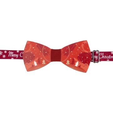 Christmas Wooden Bow Tie - size 120x55mm - MDR065