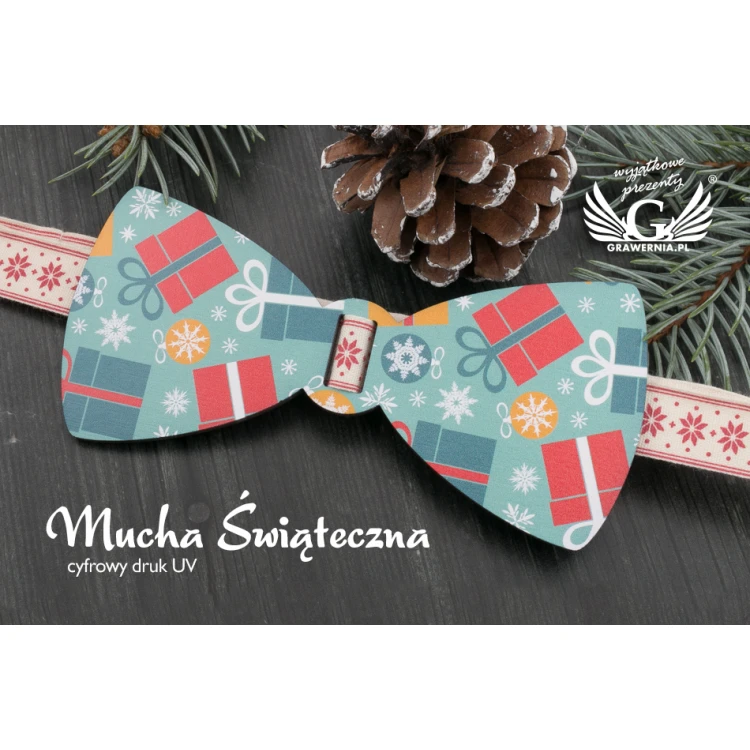 Christmas Bow Tie with UV Print - Gifts - MDR034