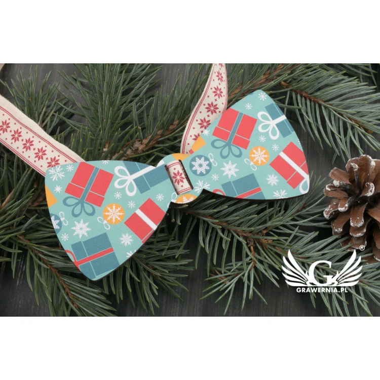 Christmas Bow Tie with UV Print - Gifts - MDR034
