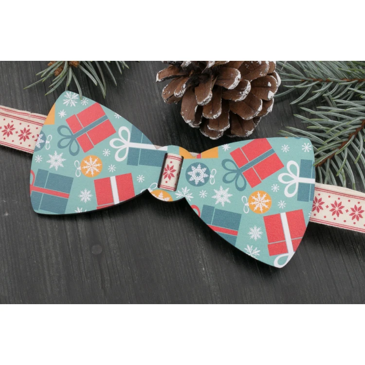 Christmas Bow Tie with UV Print - Gifts - MDR034