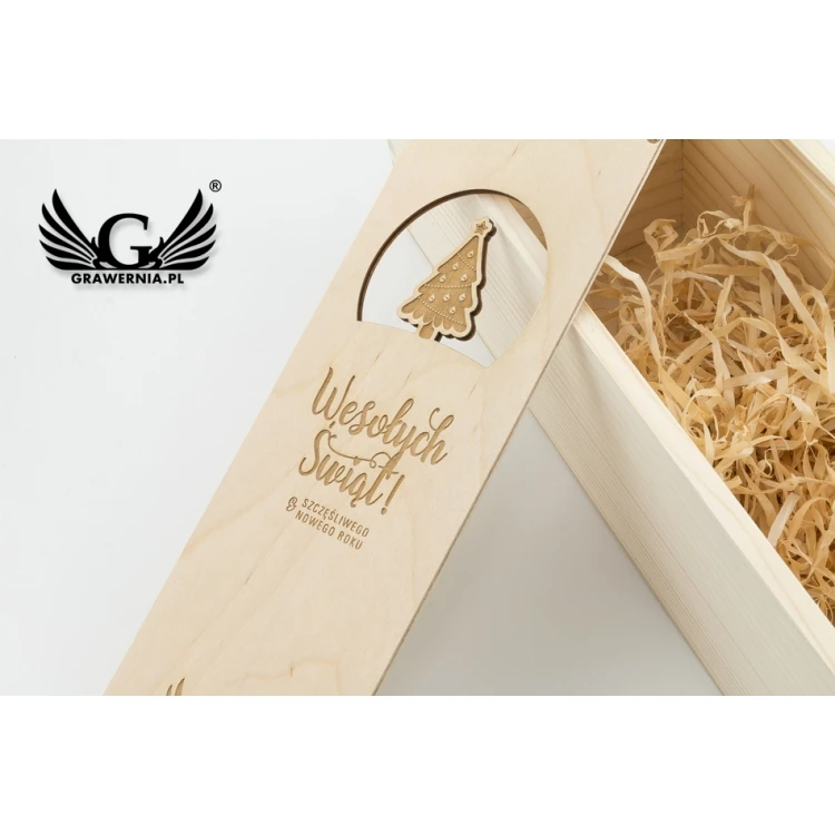Christmas Alcohol Box - Laser Engraved - SK041