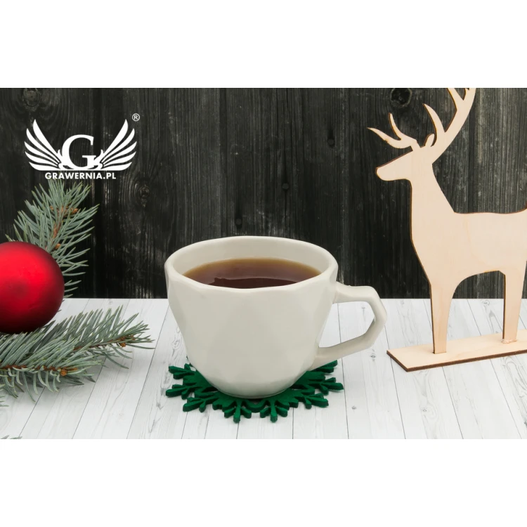 Christmas Felt Coasters 3mm - Set of 100 - Laser Engraved - OZD007
