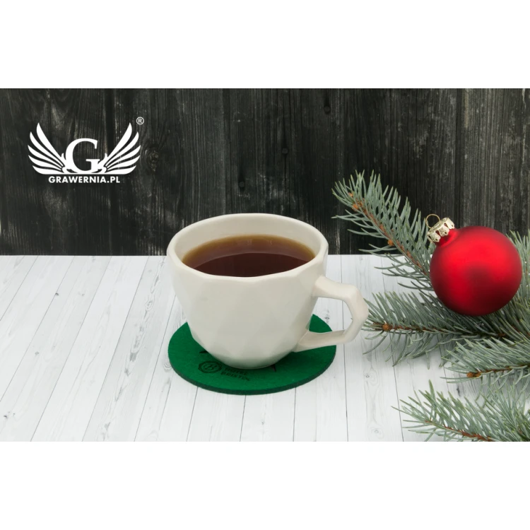 Christmas Felt Coasters 3mm - Set of 100 pieces - Laser Engraved - OZD008