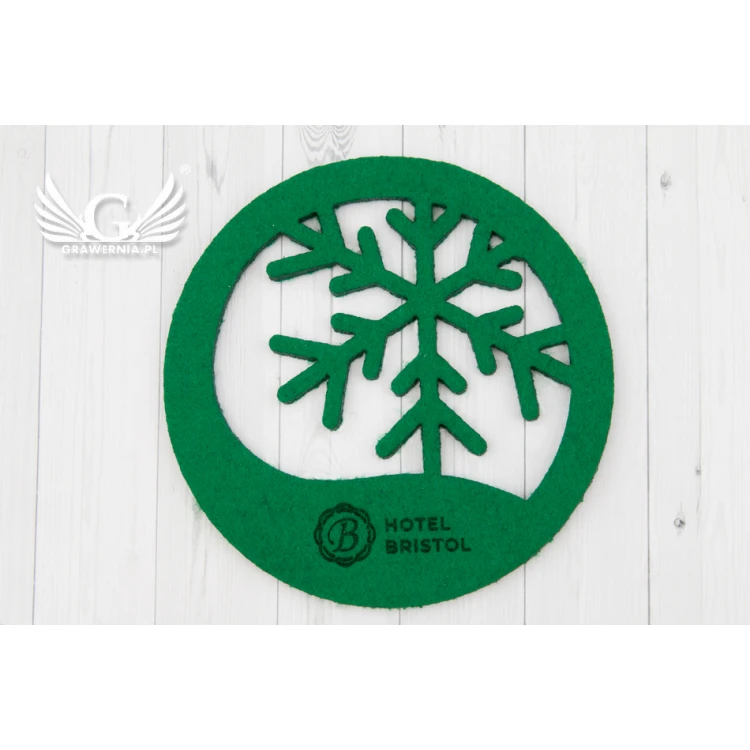 Christmas 3mm Felt Coasters - Set of 100 - Laser Engraved - OZD009