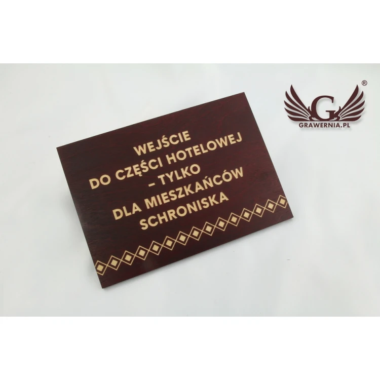 Shield System - Graphic design of shields and plaques for a shelter, hotel, restaurant - SZ178