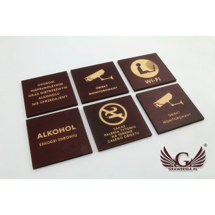 Shield System - Graphic design of shields and plaques for a shelter, hotel, restaurant - SZ178