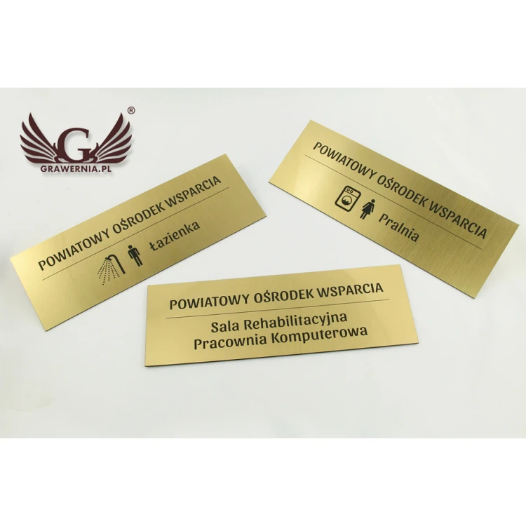 Shield System - Graphic design of shields and plaques for hospital, assistance center, office - SZ179