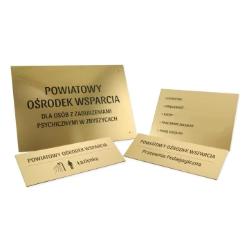 Shield System - Graphic design of shields and plaques for hospital, assistance center, office - SZ179