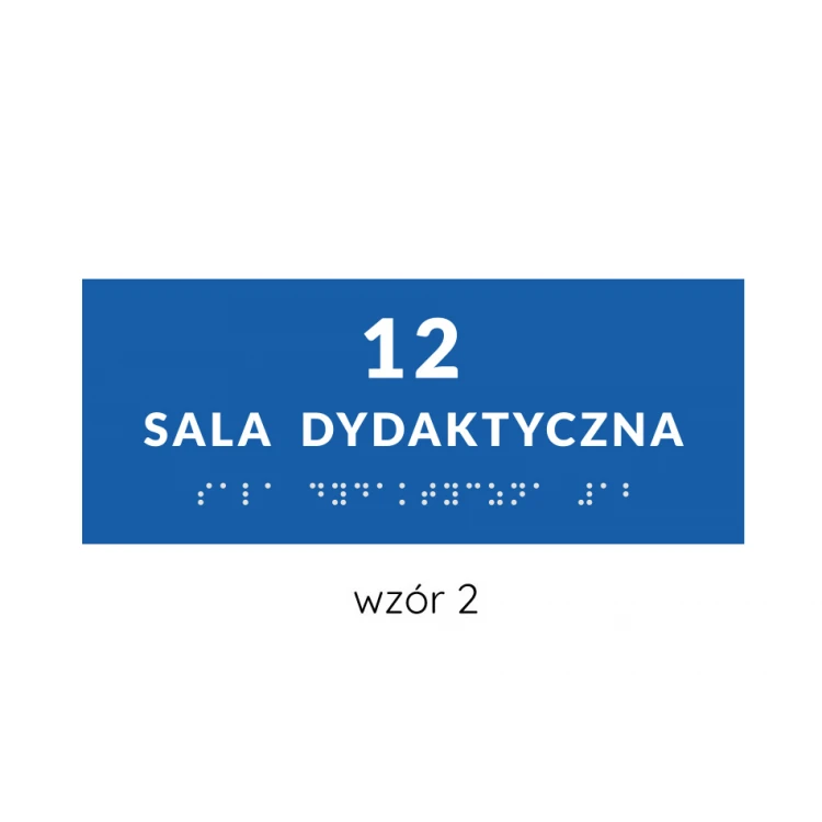 Braille Signage System for Schools - size 200x80mm - Hard PVC - DECO BLUE- TAB355