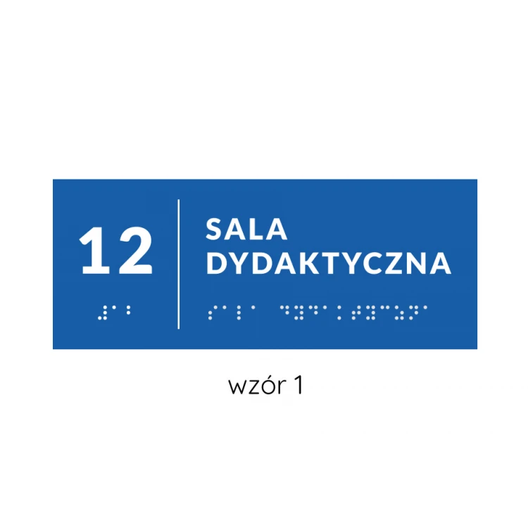 Braille Signage System for Schools - size 200x80mm - Hard PVC - DECO BLUE- TAB355