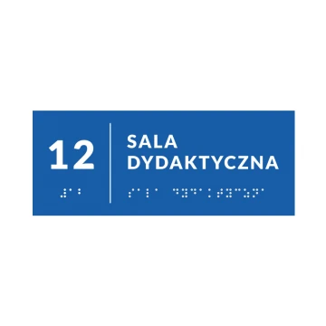 Braille Signage System for Schools - size 200x80mm - Hard PVC - DECO BLUE- TAB355