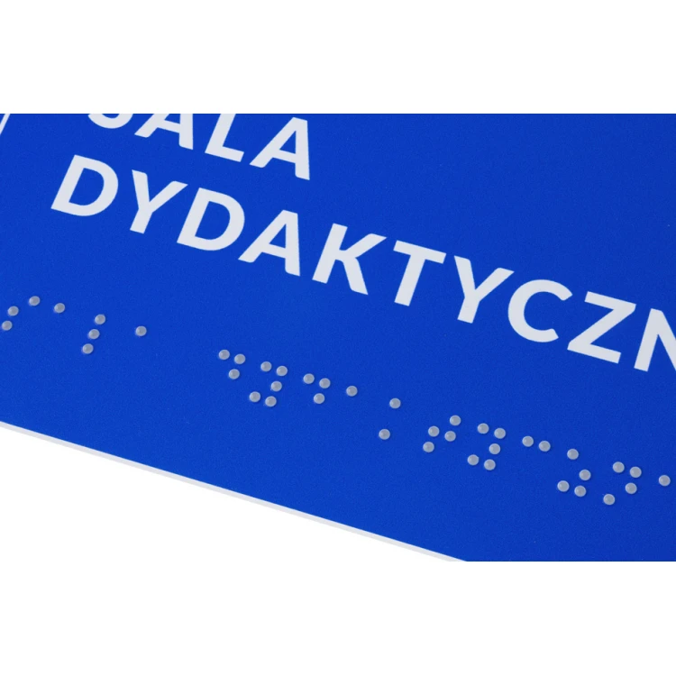 Braille Signage System for Schools - size 200x80mm - Hard PVC - DECO BLUE- TAB355