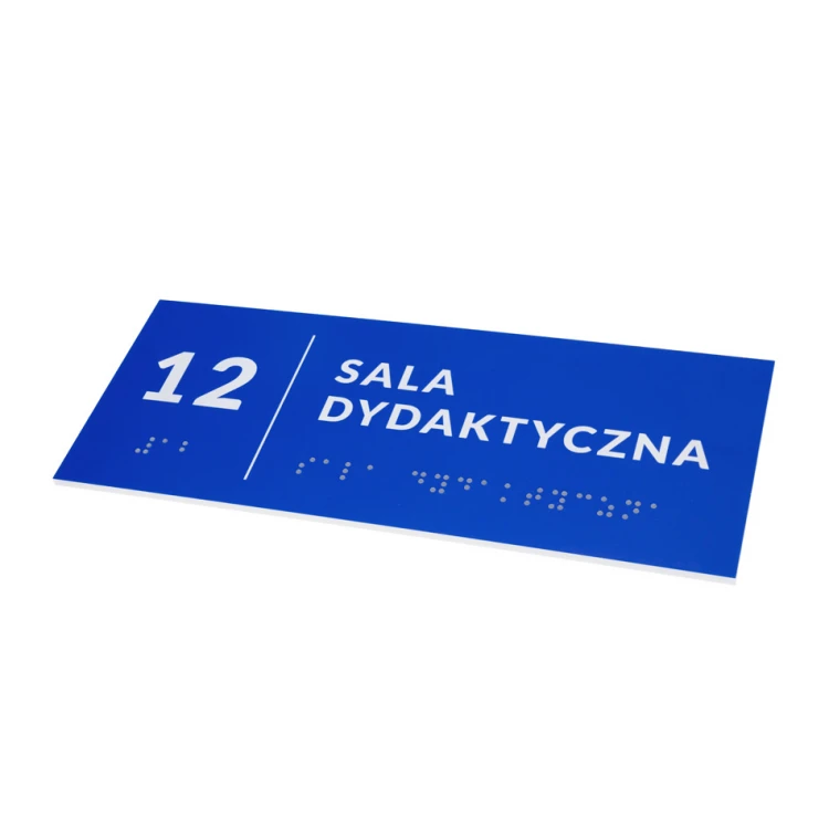 Braille Signage System for Schools - size 200x80mm - Hard PVC - DECO BLUE- TAB355