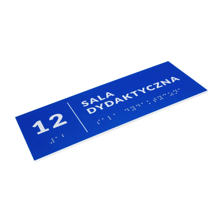 Braille Signage System for Schools - size 200x80mm - Hard PVC - DECO BLUE- TAB355
