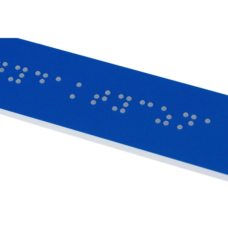 Braille Signage System for Schools - size 200x80mm - Hard PVC - DECO BLUE - TAB352