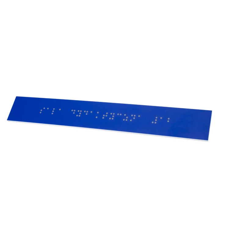 Braille Signage System for Schools - size 200x28mm - Hard PVC - DECO BLUE- TAB362