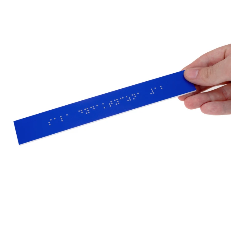 Braille Signage System for Schools - Locker Room - Size 200x80mm - Hard PVC - DECO RED - TAB368