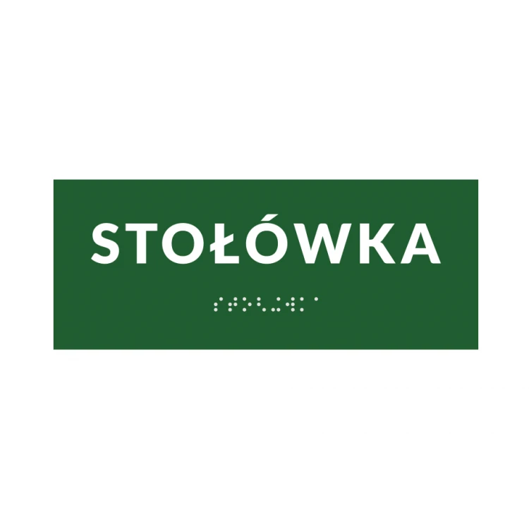 Braille Signage System for Schools - size 200x80mm - Hard PVC - DECO GREEN - TAB374