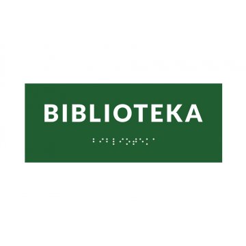 Braille Signage System for Schools - size 200x80mm - Hard PVC - DECO GREEN - TAB374