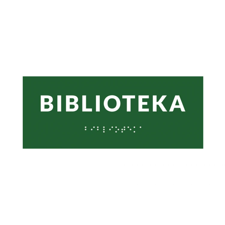 Braille Signage System for Schools - size 200x80mm - Hard PVC - DECO GREEN - TAB374