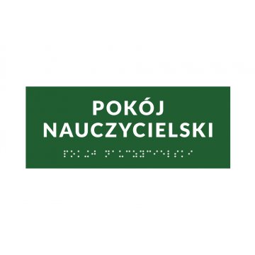 Braille Signage System for Schools - size 200x80mm - Hard PVC - DECO GREEN - TAB375