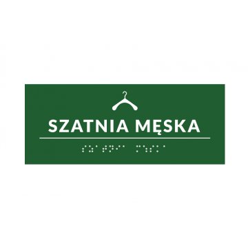 Braille Signage System for Schools - Locker Room - Size 200x80mm - Hard PVC - DECO GREEN - TAB378