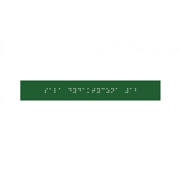 Braille Signage System for Schools - size 200x28mm - Hard PVC - DECO GREEN - TAB384