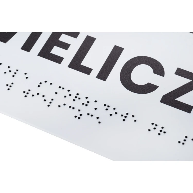 Braille Signage System for Schools - dim. 350x300mm - Hard PCW - DECO WHITE - TAB398