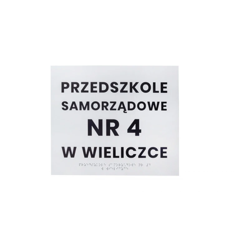 Braille Signage System for Schools - dim. 350x300mm - Hard PCW - DECO WHITE - TAB398