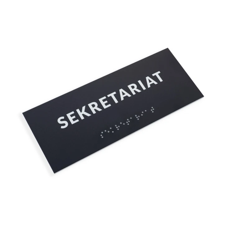 Braille Signage System for Schools - size 200x80mm - Hard PVC - DECO DARK - TAB417