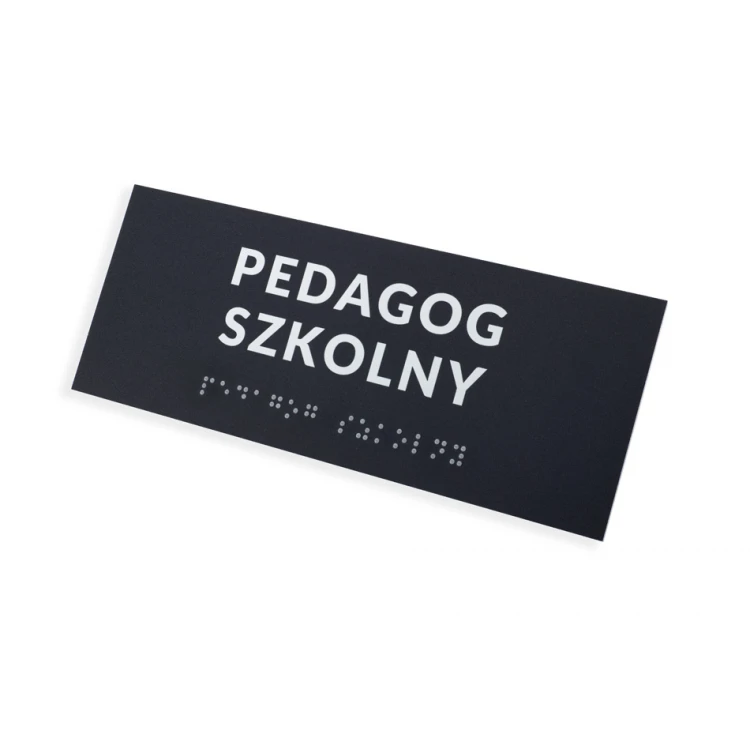 Braille Signage System for Schools - size 200x80mm - Hard PVC - DECO DARK - TAB417
