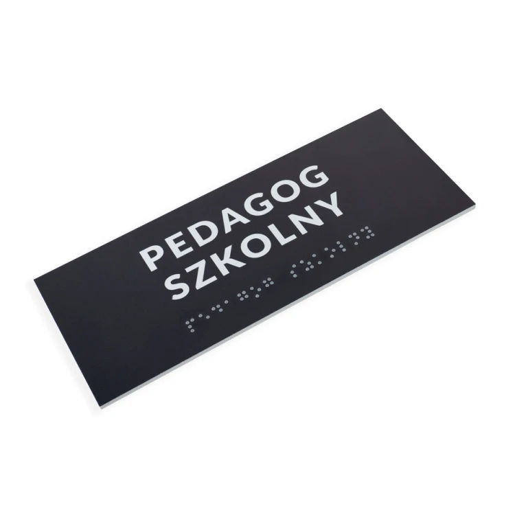 Braille Signage System for Schools - size 200x80mm - Hard PVC - DECO DARK - TAB417