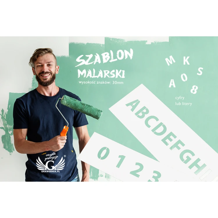 Painting Template - Numbers or Letters - Character Height: 30mm - SM002