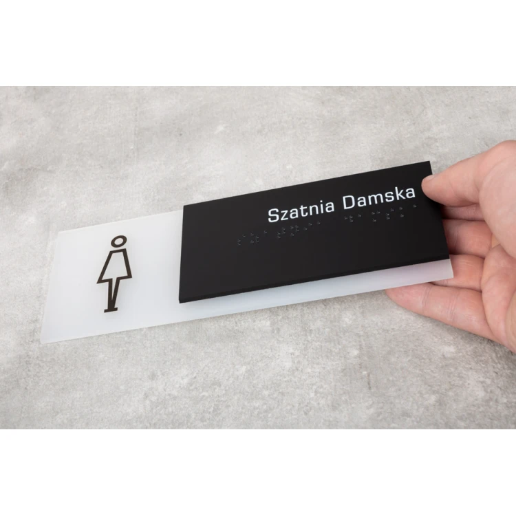 No Smoking Sign - Braille Lettering - Frosted Acrylic and ADA Compliant 200x75mm - NORD - TAB325