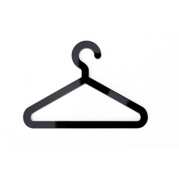 Cloakroom - Plexiglass Pictogram - Black Acrylic 3mm - TAB411