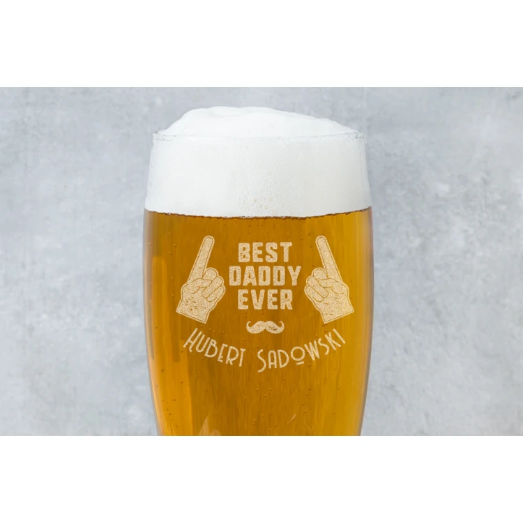 Beer glass with engraving - Best daddy ever - SP011