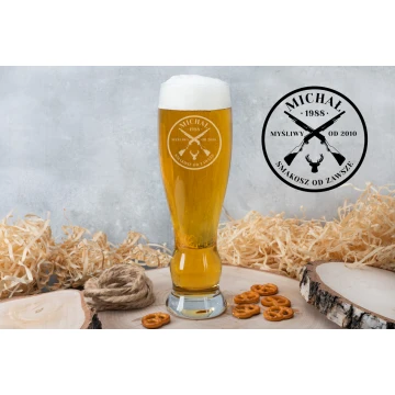 Beer Glass with Engraving for Hunter - SP009