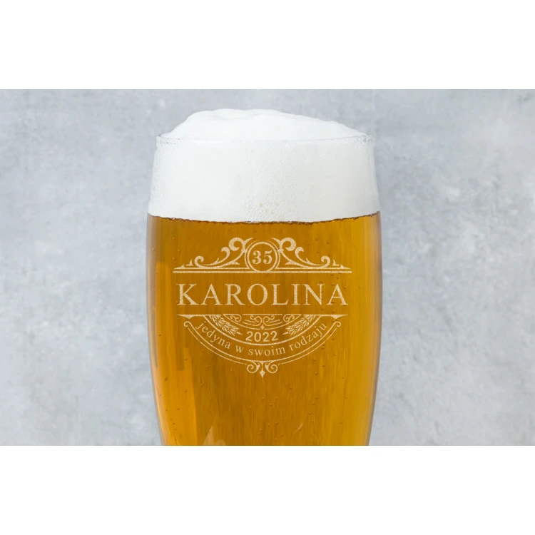 Beer Glass with Engraving for Women - One of a Kind - SP026