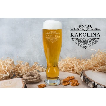 Beer Glass with Engraving for Women - One of a Kind - SP026