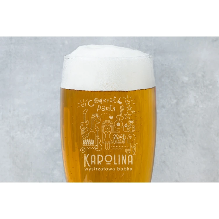 Beer glass with engraving for women - awesome grandma - SP029