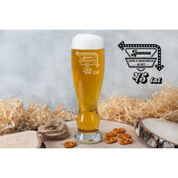 Beer Glass with Engraving for Women - One of a Kind - SP030