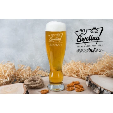 Beer Glass with Engraving for Women - Now You Can Do Anything - SP033