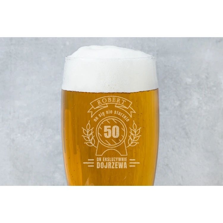 Beer Glass with Engraving - Exclusively Maturing - SP024