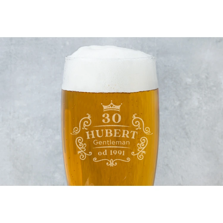 Beer Glass with Engraving - Gentleman - SP015